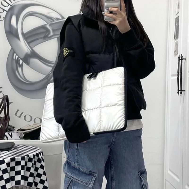 Fashion Portable Laptop Bag Woman Ins Style Pillow Tablet Computer Bags Man Zipper Large Capacity Business Student 13 inch Bags