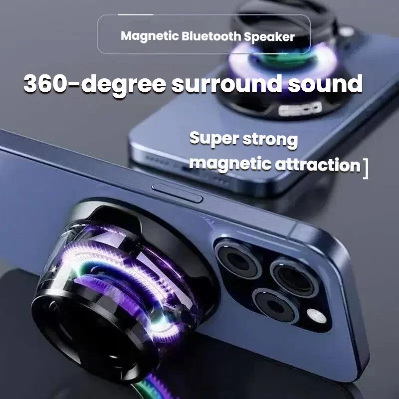 Portable Bluetooth Speaker HECATE G200 RGB Lighting Magnetic BT5.3 Mini Sound Box 7 Hours Playback Phone Holder