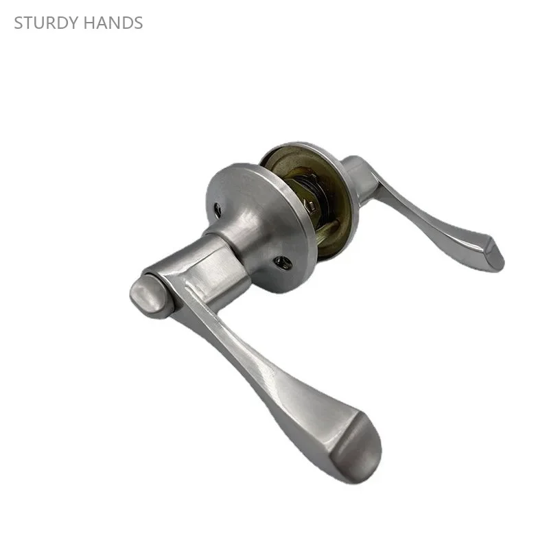 

1 Set of Stainless Steel Indoor Silent Room Door Lock Old Fashioned Wooden Door Bedroom Handle Lock Including Key