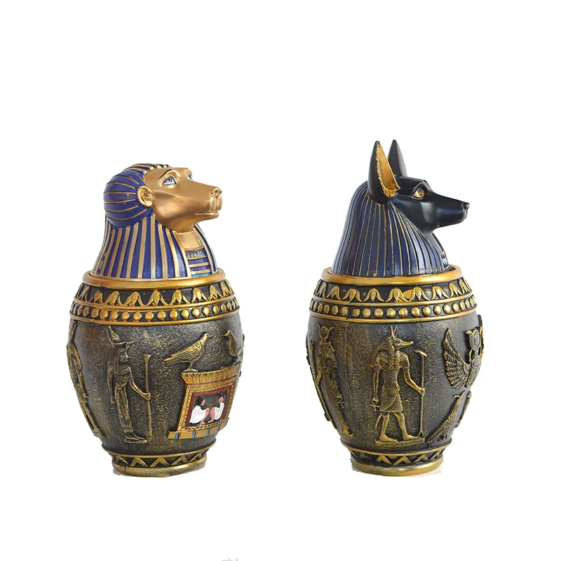 Pet Urn Pet Dog Cat Birds Ashes Urn Egypt Pharaoh Mythical Decoration Sacrifice Keepsake Columbarium Pets Coffin Ashes Altar
