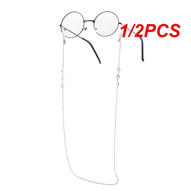 

1/2 шт. модные цепочки для очков в виде маски, подвесная веревка для лица, женские металлические ремешки для солнцезащитных очков в стиле ретро