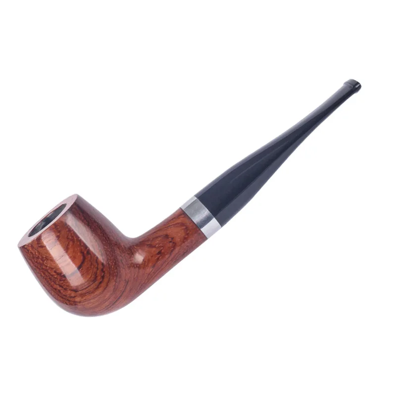 Solid Pear wood Smoking pipe straight filter tobacco Pipe smoke portable Pipes Men 5