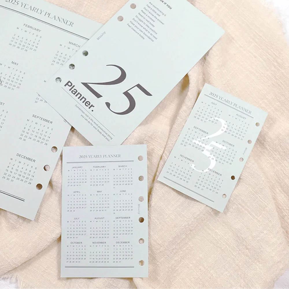Travelers Notebook Accessories Calendar Card A5 A6 A7 A8 M5 Loose-leaf Notebook Planner Journal Calendar Loose-leaf Bindings