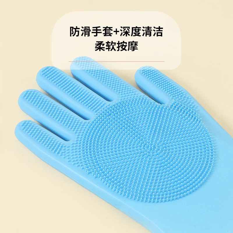 Pet Bath Gloves,Dog and Cat Bath Tools, Eddy Gold Fur Scrubbing Massage Brush,Thickened Anti Scratch and Anti Bite Pet Supplies