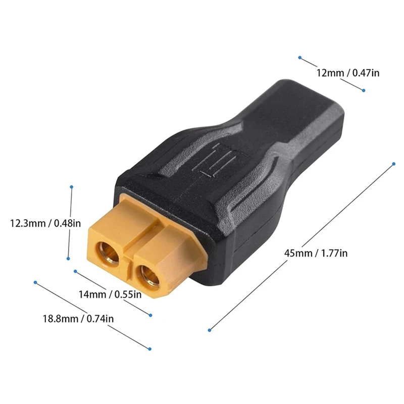 2PCS USB C To XT60 Adapter Type-C To XT60 Female 100W 20V/5A Charging Connector for RC Model Energy Storage Power lithium battery