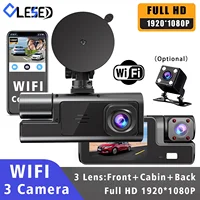Caméra de tableau de bord WiFi pour voiture, 3 caméras FHD 1080P, enregistreur vidéo, 3 canaux, vue avant et arrière, Vision nocturne, boîte noire DVR pour la sécurité des véhicules 1