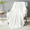 1pc Coral Fleece Blanket Simple Grey Blanket Soft Warm Throw Blanket Nap Blanket for Sofa Bed Camping Trip Office Pet Dog 2