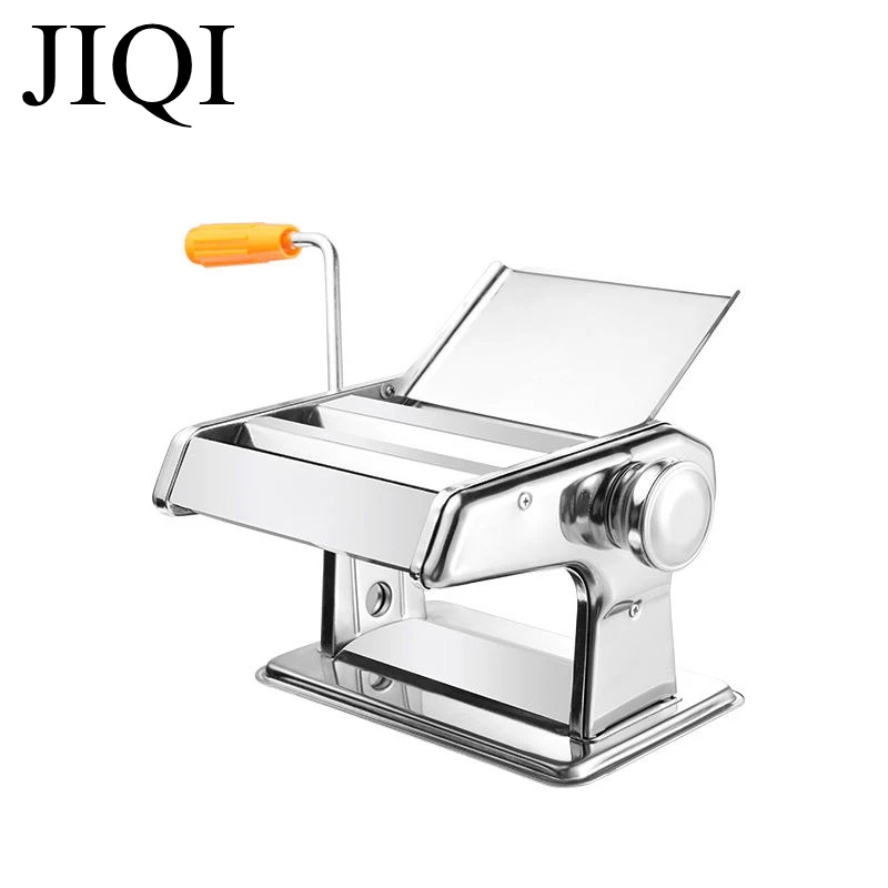 JIQI stainless steel Manual noodle maker 2/3 Blades Pasta Making Machine Spaghetti Pasta Cutter Handheld Operate Noodle Maker