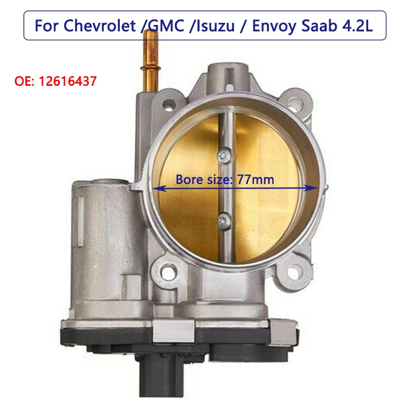 

Новый корпус дроссельной заслонки для Chevrolet Trailblazer GMC шина Saab 9-7x Isuzu Ascender 12616437 л Клапан дроссельной заслонки F00H600078