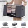 Storage Bags with Clear Window Wardrobe Organiser Foldable Storage Boxes for Clothes Duvets Bedding Blankets High Quality 2