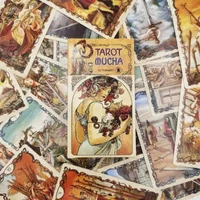 Mucha Tarot Cards English Version Board Game Card 1