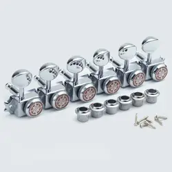 Vintage Nickel/Chrome Locking Electric Guitar Tuners with Machine Heads (Chrome)