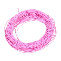 Colorful Braided Elastic Cord for Jewelry Crafting and DIY Accessories - 25 Yards (Pink)