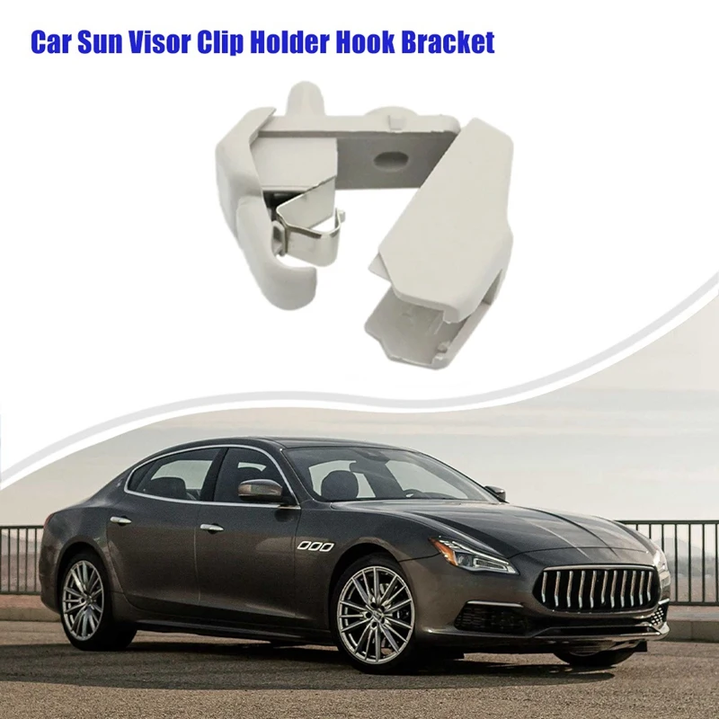 

Серый зажим для солнцезащитного козырька, держатель, крюк-кронштейн для Quattroporte Levante 2015-2020, аксессуары для интерьера автомобиля