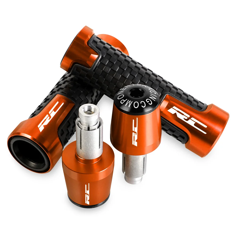 Modeer Handlebar Bar Ends Compatible With RC125 RC200 RC390 RC8 RC8R RC8C RC 390 GP Any Year Motorcycle CNC Handlebar Grip End Plug