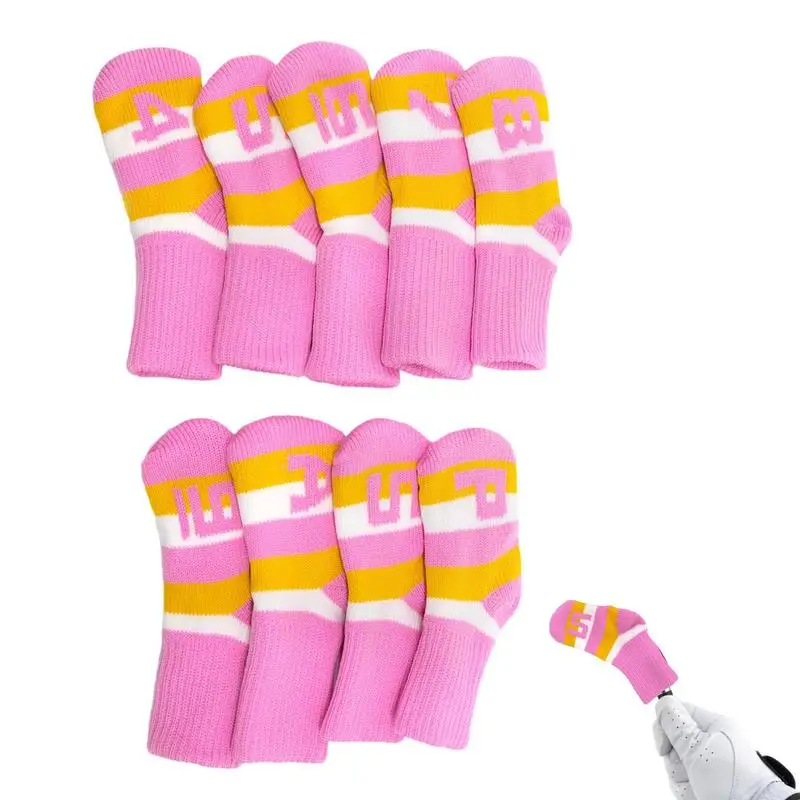 

Knit Golf Head Covers 9 Pieces Unique Handmade Knitted Golf Head Proector Anti Scratch Knitted Proector With Number Tags Perfect