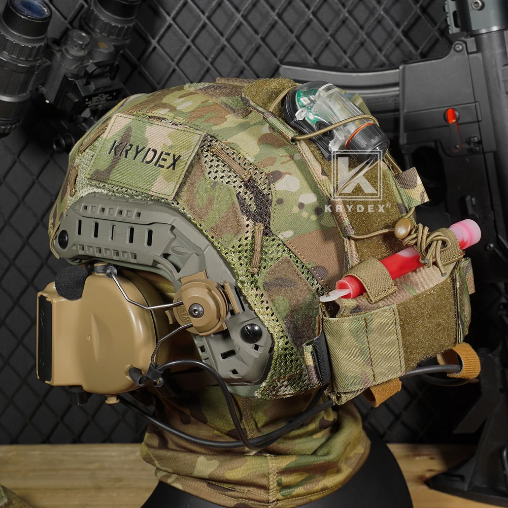 Krydex Taktische Helmabdeckung für Fast Helm Größe M L XL Maritimer Helm, Airsoft Paintball Helmzubehör – Detail 12
