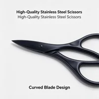 Ciseaux professionnels en acier inoxydable pour ongles, sourcils et cils, lame courbée, manucure, pédicure, coupe-ongles pour doigts et orteils 2