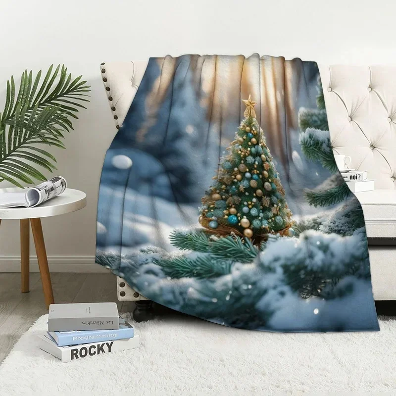 Christmas tree blanket Throw Sofa blanket Bedspread bed fluffy soft blankets decor Plaid Modern simple Merry Christmas winter
