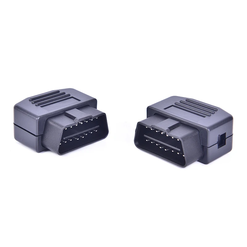 1PC Car OBD2 Male Connector OBD Plug 16 Pin Male Connector Plug Adapter Diagnostic Tool Housing Cable Card Screw Car Accessories