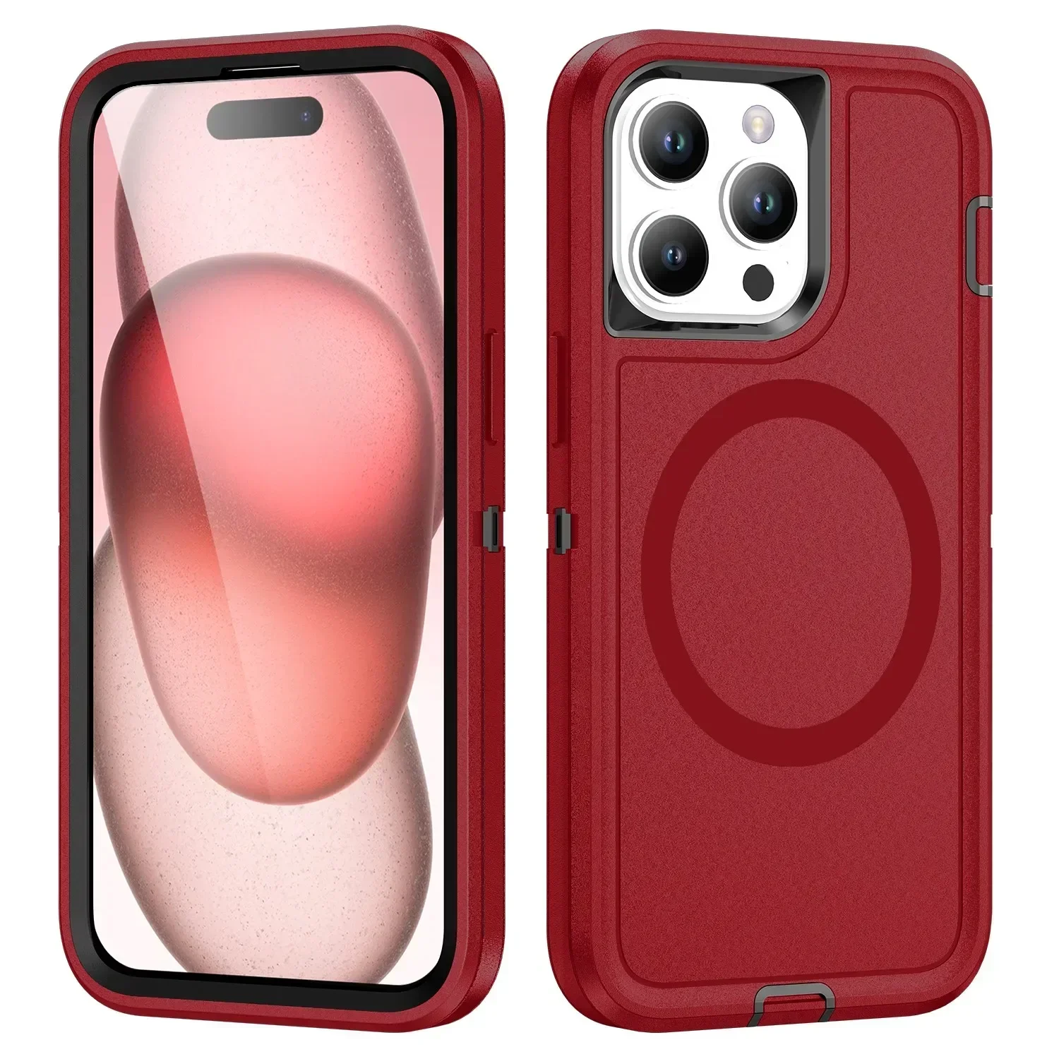 Heavy Duty Shock Absorption Full Body Protective Silicone Rubber Phone Case