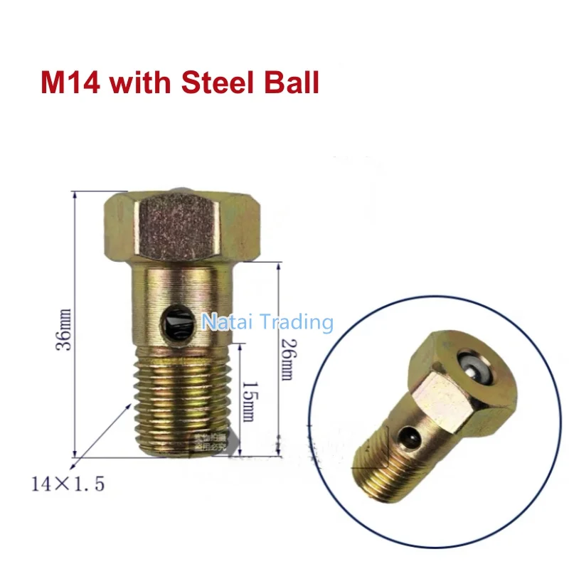 Diesel Unit Pump Oil Return Valve Screw 5pcs ball valve EUP M14 M12 Hollow Screw Filter Equal Pressure Relief Valve Steel Ball
