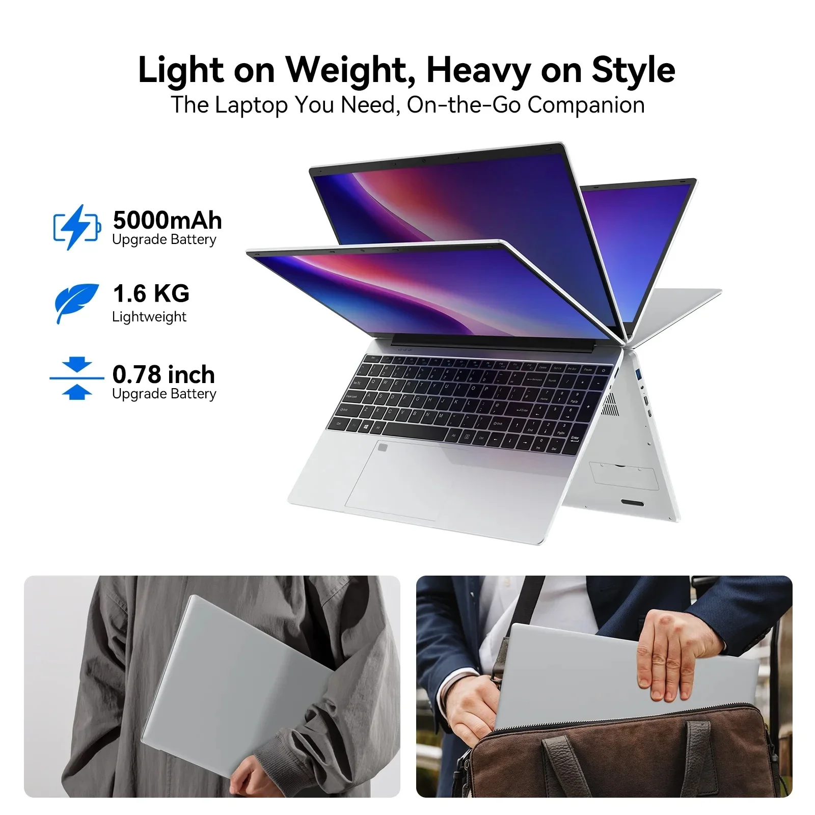 LENO NEW 15.6인치 노트북 32GB 2TB 인텔 코어 8650U 윈도우 11 1920*1080 HD 게이밍 컴퓨터 PC 게이머 사무용 울트라 슬림 노트북