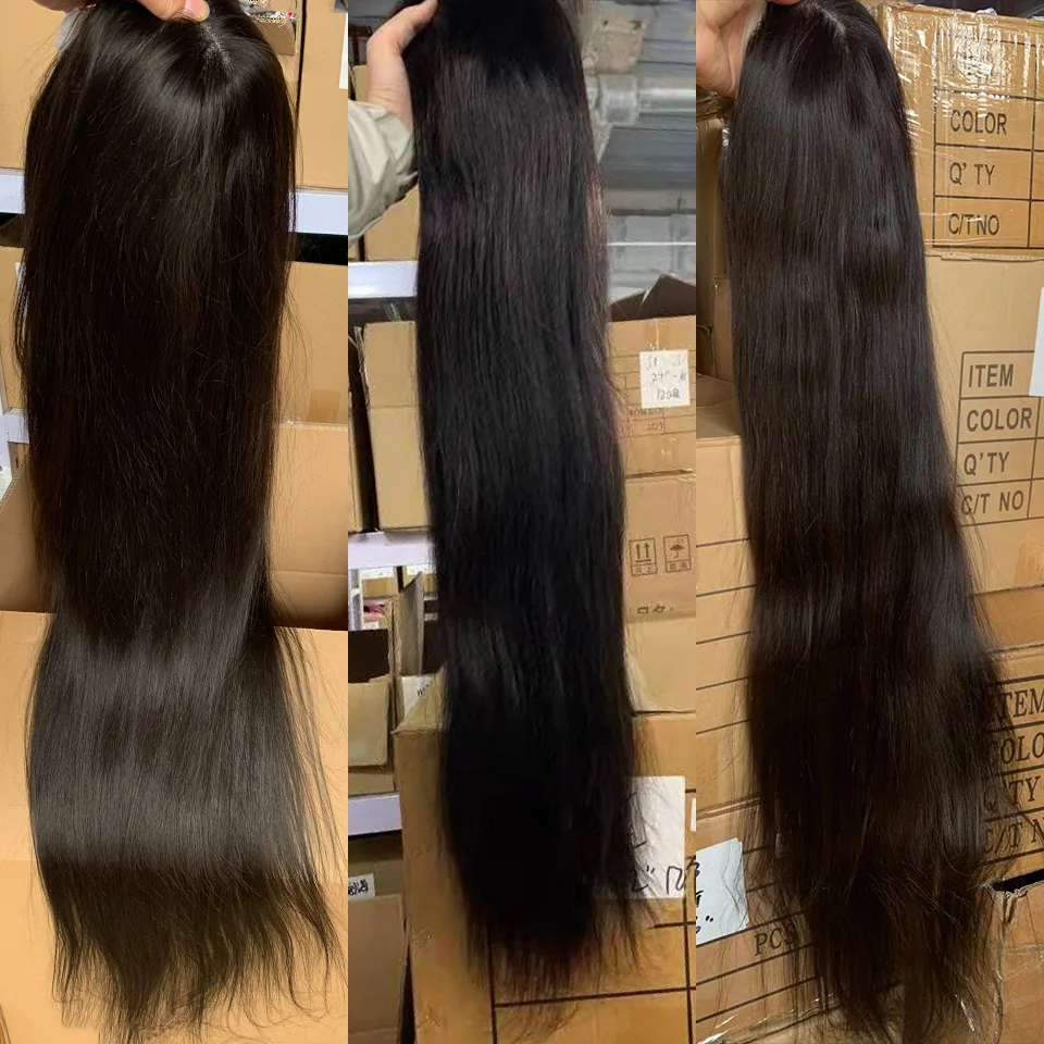 36 34 32inch 5x5 6x6 Closure Wig 12A 40 30inch Long Thick 13x6 Pre Plucked Straight Human Hair Lace Frontal Wigs For Women Remy 2