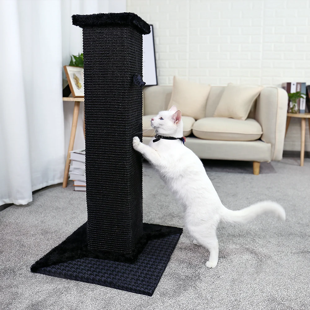 

H82CM Fast Delivery Pet Cat Tree House Scratcher For Kitten Scratching Pad Mat Cats Training Toy Sisal Scratching Post With Ball