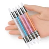 5Pcs/Set Sculpture Dotting Pen Nail Art Silicone Brush Colorful Crystal Dual-head Carving Flower Painting Pen DIY Manicure Tools 3