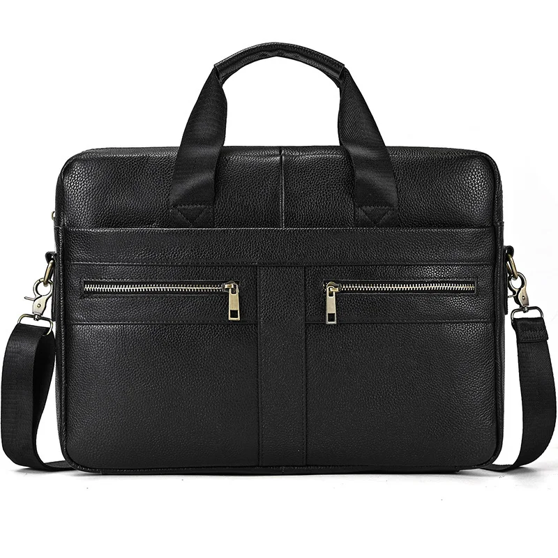 luufan homem de negócios maleta saco couro genuíno alta qualidade sacos de escritório para polegada portátil arquivo masculino computação bolsa