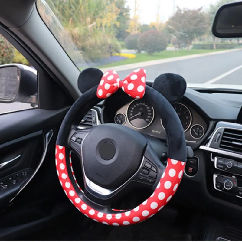 mickey mouse cute car accessories steering wheel cover interior for women  girl for seasons - AliExpress