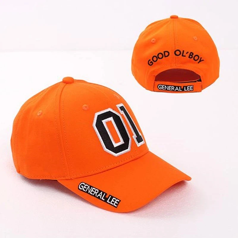 

General Lee 01 Cosplay Hat Embroidery Unisex Cotton Orange Good OL' Boy Dukes Adjustable Baseball Cap Accessories Sunhat Gift