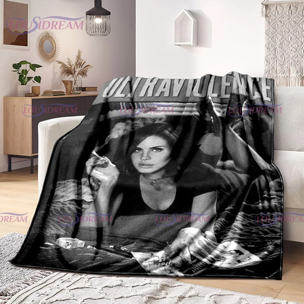 

Retro Lana Del Rey Printed Blanket Warm Children's Blanket Plush Blanket Home Travel Blanket Hipster Bedding Fans Birthday Gift