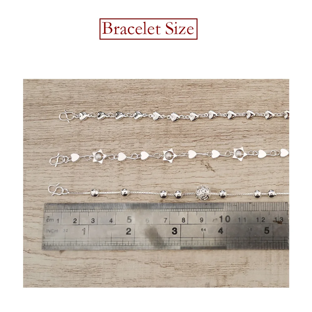 925 Sterling Silver Lucky Bead Charm Bracelets Woman Couple Chain Round Bangles Luxury Jewelry Accessories