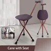 Sticks Folding Walking Cane with Seat for Seniors & Adults, 80-90cm Adjustable Cane Chair, Lightweight Aluminum Supports 136kg 2