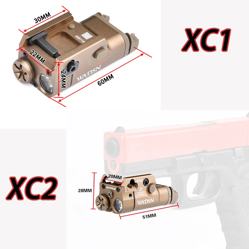 Surefir Airsoft SF XC2 Tactical Flashlight Red Green Laser XC1