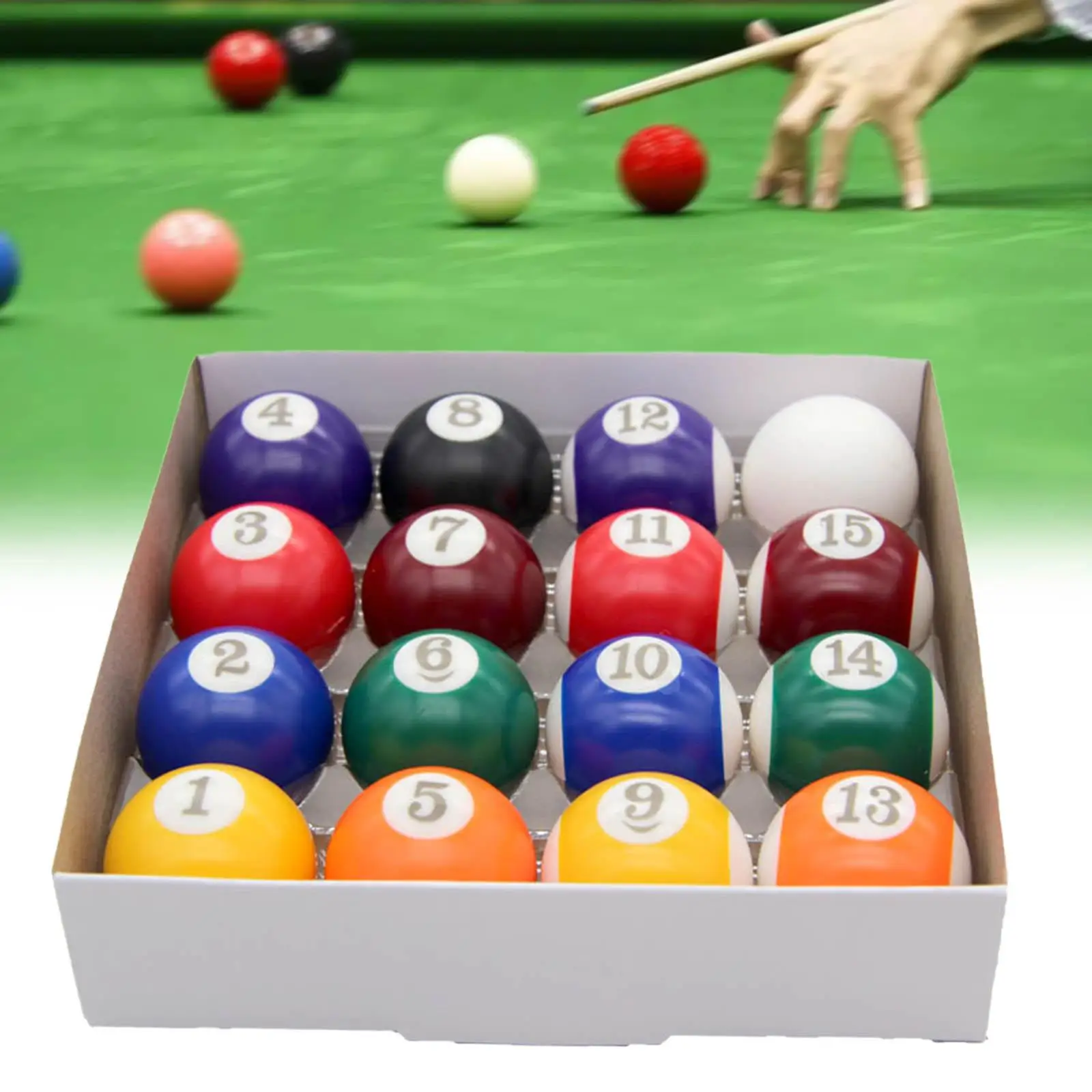 Billiard Ball Set 16x 1.26'' Resin Pool Table Multipurpose Mini for Exercise Game Rooms Leisure Desktop Indoor