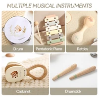 Musical Instruments Montessori Music Baby 0 12 Months Toys Drum Xylophone Kids Early Educational Wooden Instruments Baby Toys 6