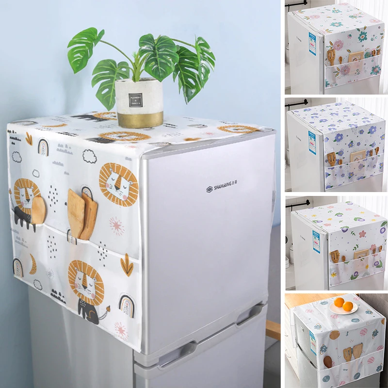 Home Washing Machine Dust Cover With Pockets  Waterproof Cover Case Oven Microwave Top Protector dustproof  Fridge Dust Covers
