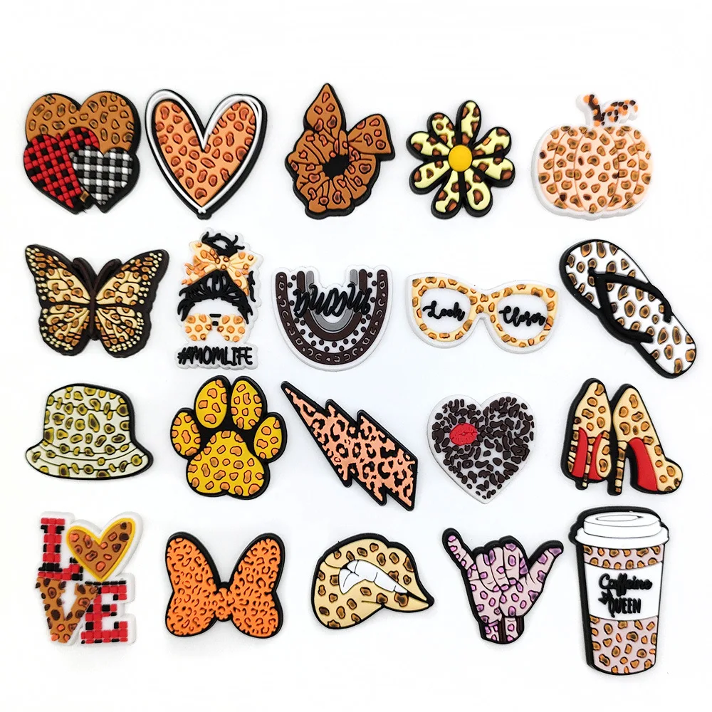 

Leopard Series Croc Charms Women JIBZ PVC Shoe Charm Decorate Accessories For Girls Kids Party Xmas Gifts
