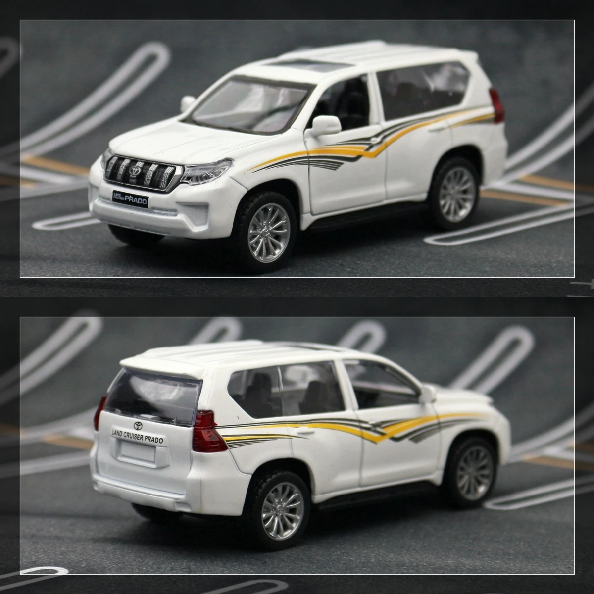 1/43 Toyota Land Cruiser Prado Car Toy For Children Diecast Metal Sport SUV Miniature Model 1:43 Pull Back Collection Gift Boys 2