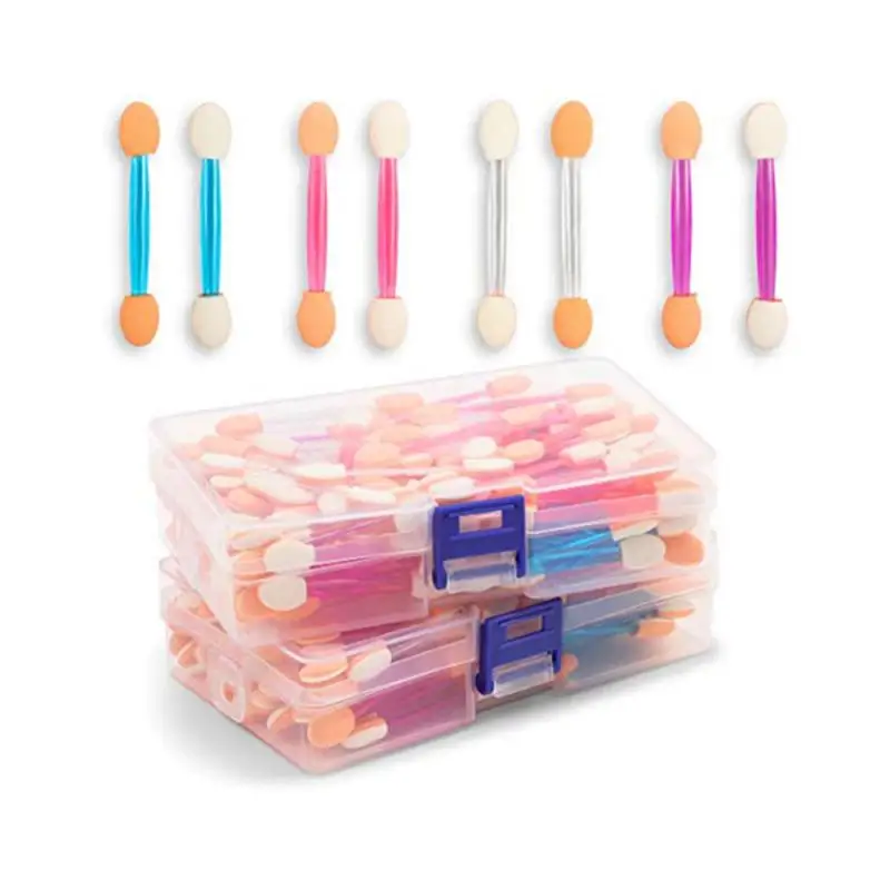 

Boxed Double-headed Sponge Eyeshadow Stick Disposable Latex Eyeshadow Brush Manicure Smudge Brush Stick Makeup Tool