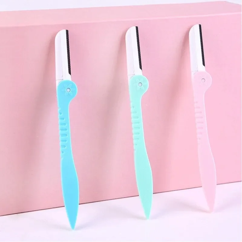 Safe Folding Ladies Eyebrow Trimmer Blade Shaver Anti-Scratch Razor 1/3pcs Makeup Tools Face Razor Women