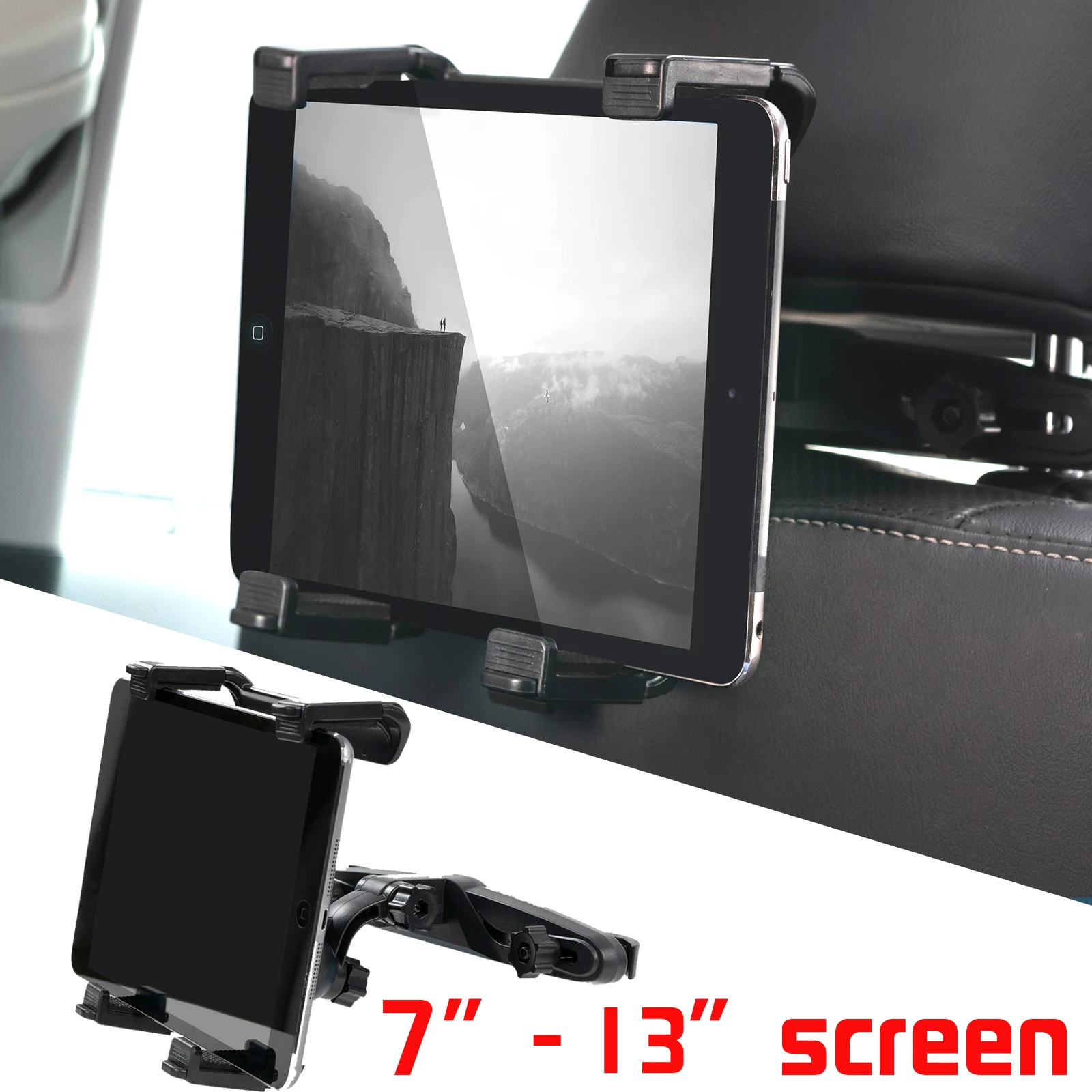 

Universal Car Seat Back Headrest Mount Bracket iPad Holder Rear Cradle Clamp Rack for 7-11 inch Tablet Samsung Stand Accessories