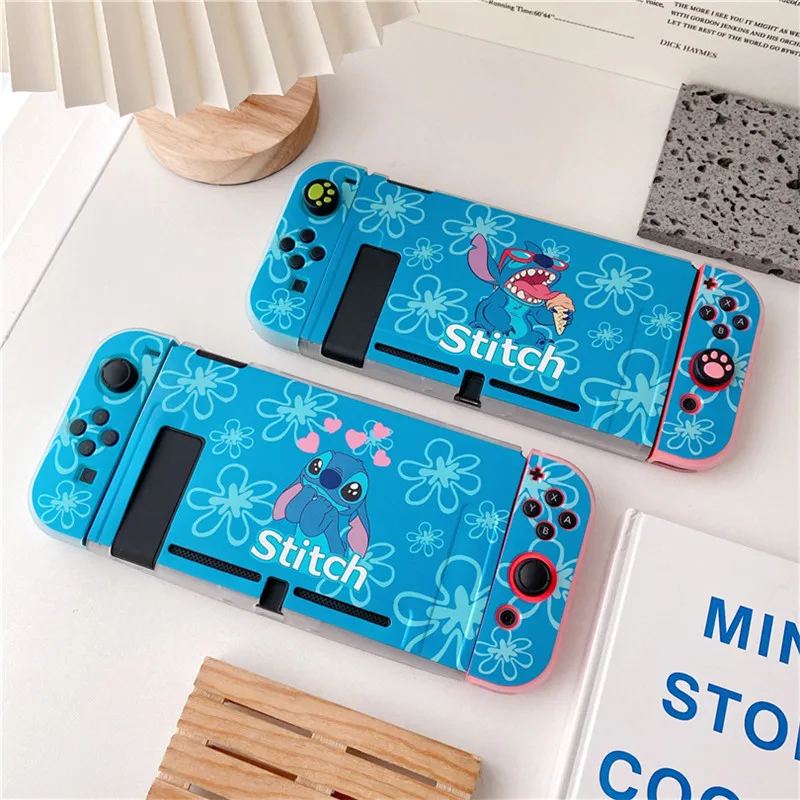 Disney Stitch สำหรับสวิทช์กรณีป้องกันแยกกล่องสำหรับอุปกรณ์ Nintendo