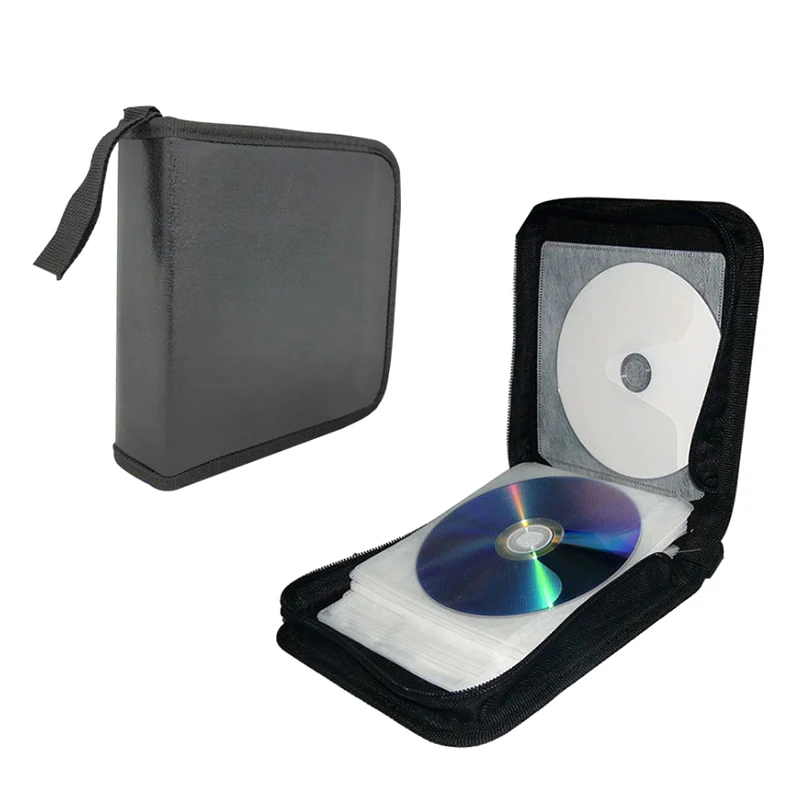 40 Disc CD Storage Bag Case Double-side Hard Album Home DVD Organizer Box cd dvd storage bag cd dvd storage case