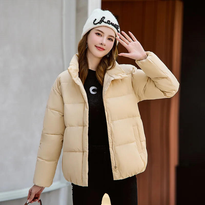 2023 Winter Coat Women New Fashion Cotton Down Clothes Short Bread Coat