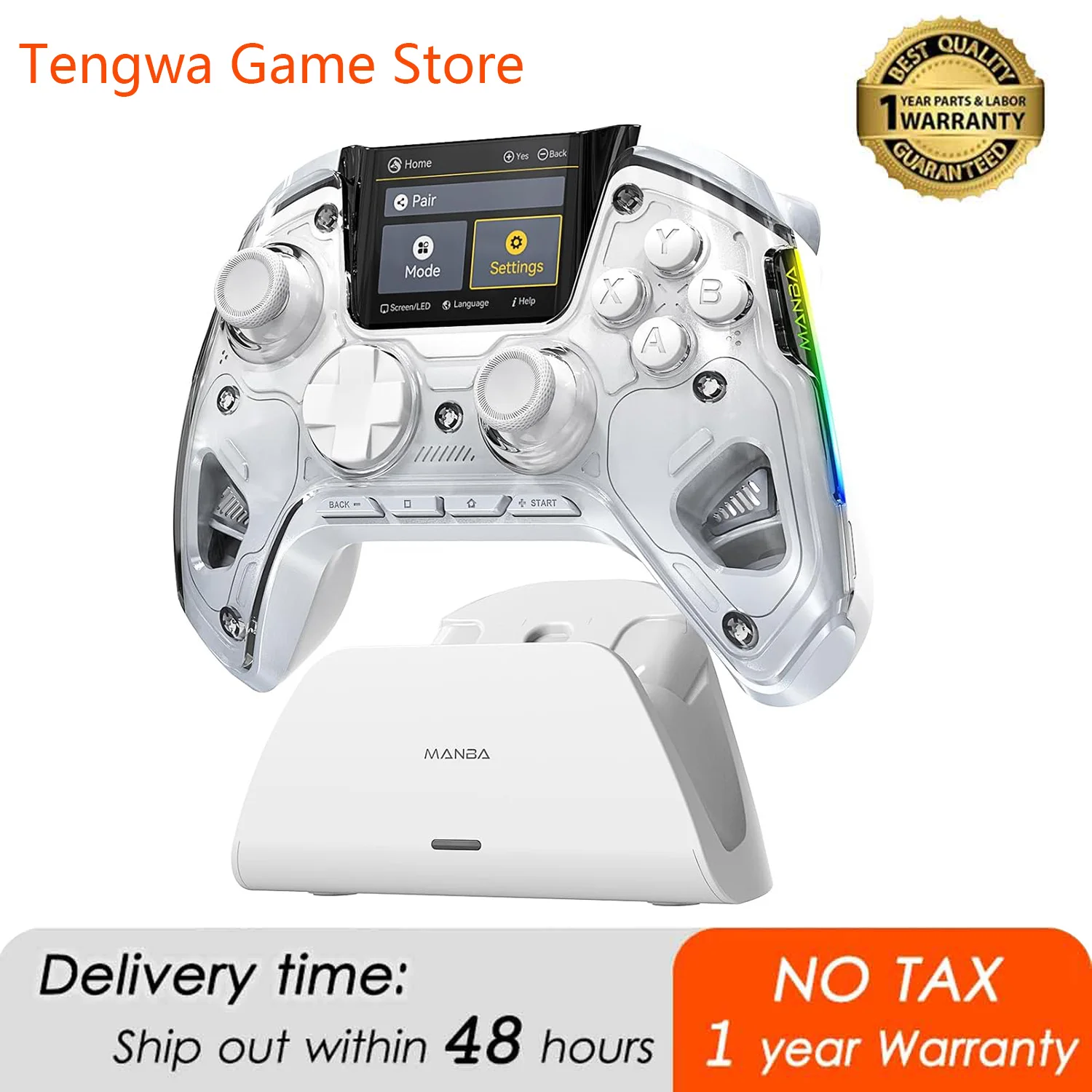 【未使用品】Manba One ワイヤレスコントローラー (白) Manba One Wireless Controller - PC Gaming controller with