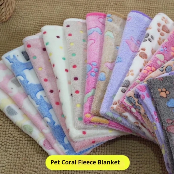 Straight pet all-season universal warm flannel blanket, dog and cat mat_voghion.com